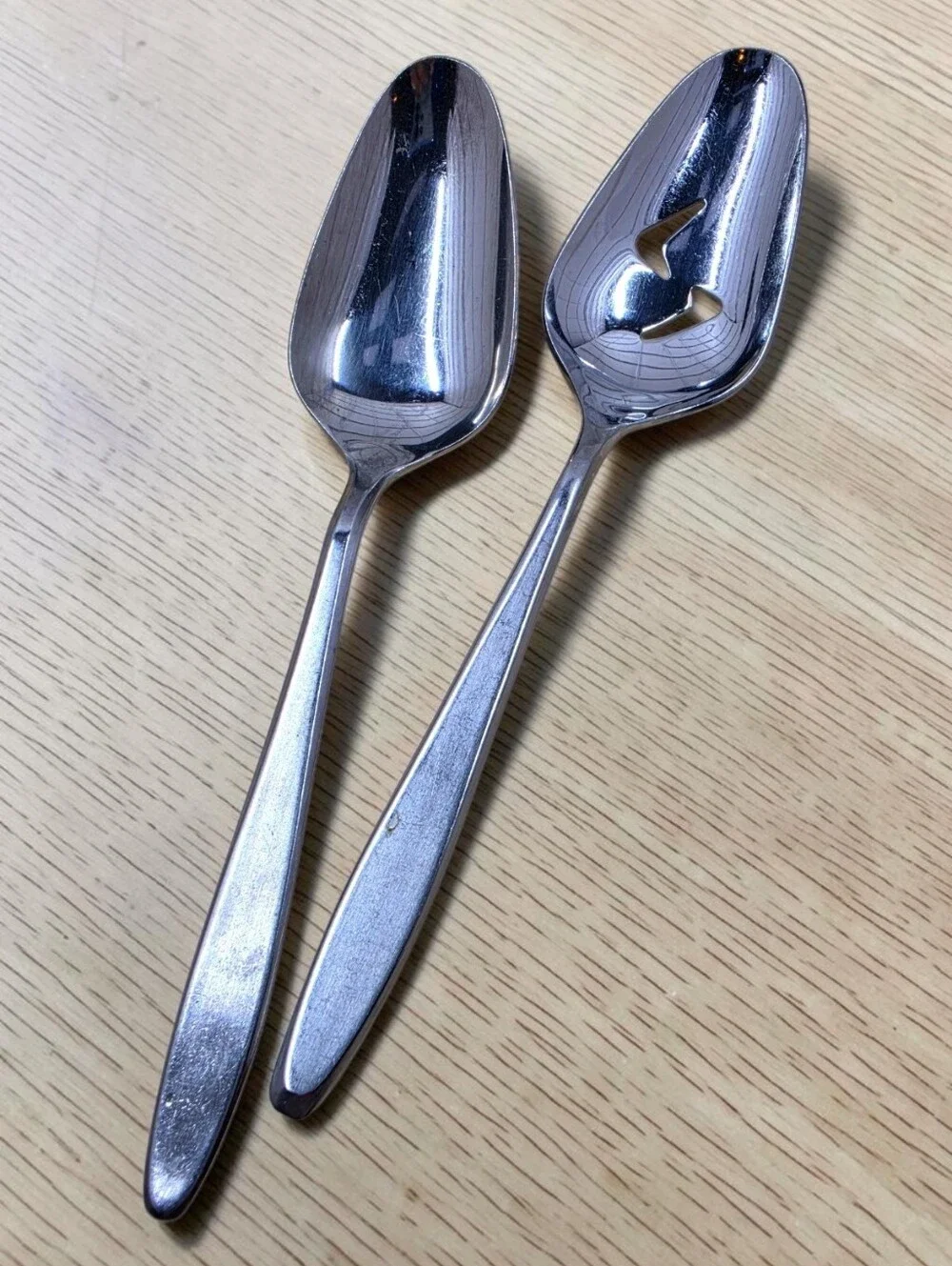 Embassy Classic Rhineland Serving Spoons Stainless Steel Japan Vintage Flatware
